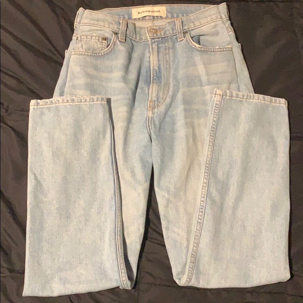 Light wash Reformation jeans
